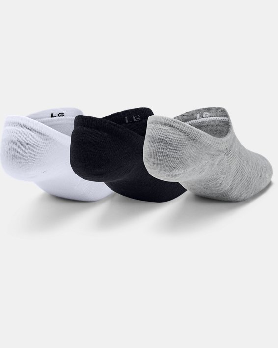 Unisex UA Ultra Lo – 3-Pack Socks, White, pdpMainDesktop image number 2